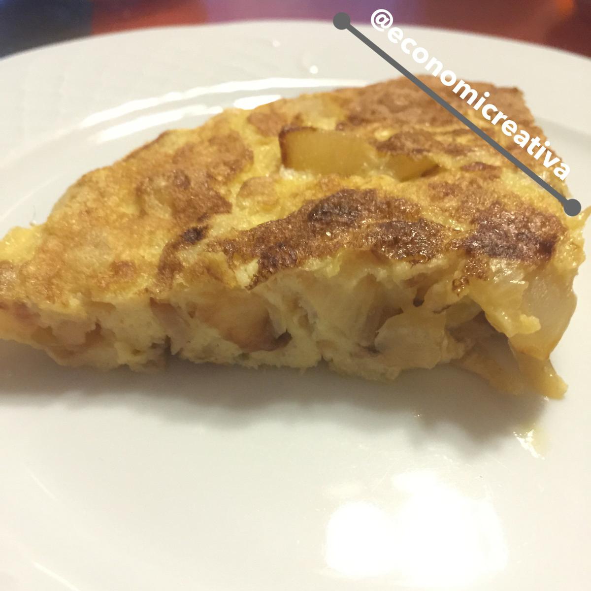 Tortilla de cebolla - corte