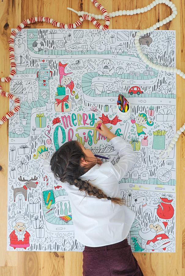 poster de navidad imprimible para colorear