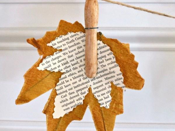 decoración con hojas secas