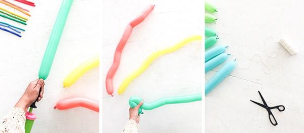 guirnalda de globos paso a paso diy