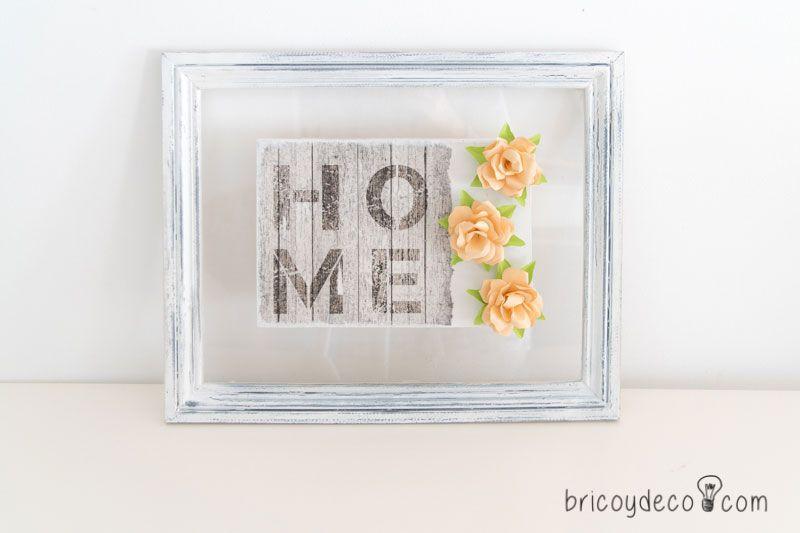 cuadro decorado con decoupage