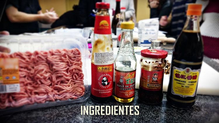 Ingredientes para hacer dumplings