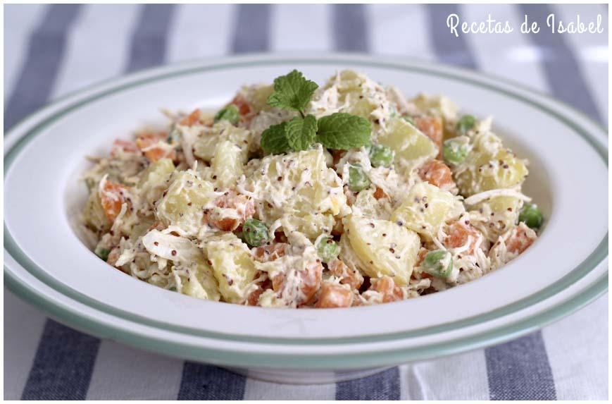 Ensalada de pollo fácil