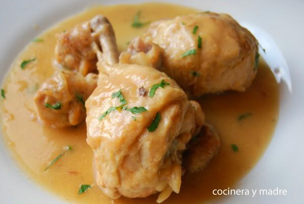 Pollo guisado a la cerveza