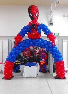 decoracion con globos de spiderman (4) (FILEminimizer)