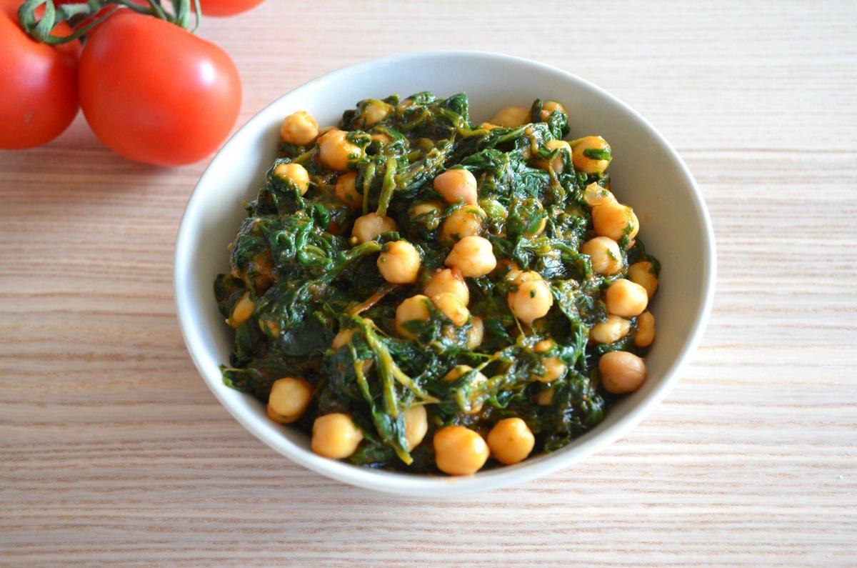 espinacas con garbanzos