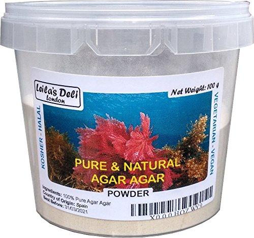 Gelatina vegetal pura y natural Agar Agar (1 x 100 g) (medio bote)