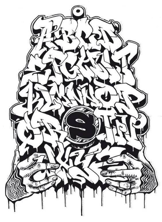 dibujar abecedario o letras en graffiti 6