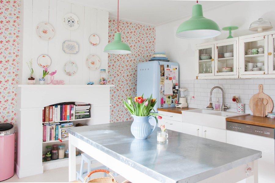casa nordica en tonos pastel