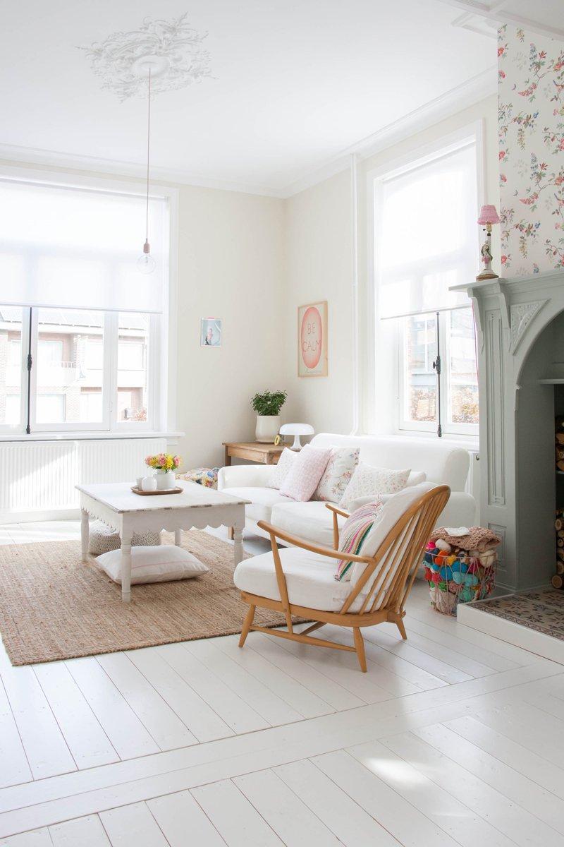 casa nordica en tonos pastel