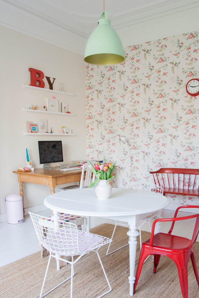 casa nordica en tonos pastel