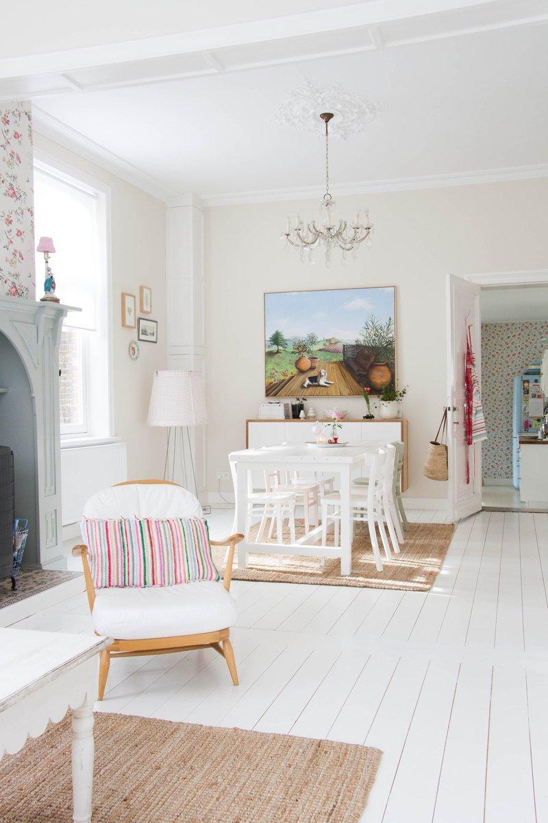 casa nordica en tonos pastel