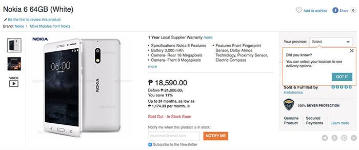 Nokia 6 se venderá en Filipinas en un modelo de color blanco