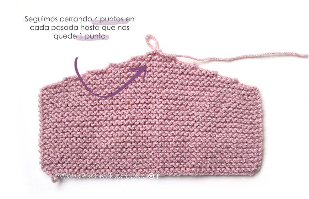 Capota de lana a punto bobo de bebé - PIxie - Tutorial y patrón