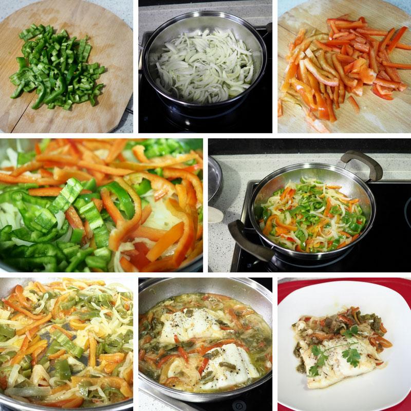 receta bacalao con pimientos