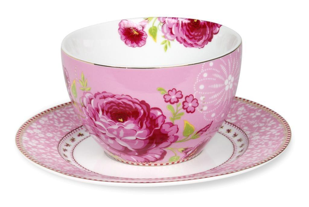 Tazon Y Plato Floral Pip Studio