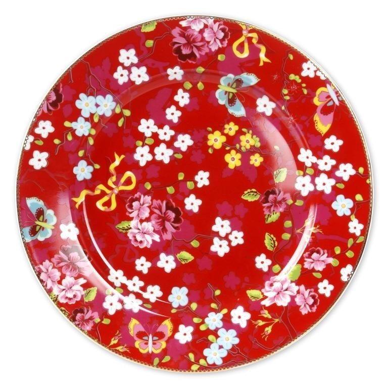 Plato De Cerámica Floral Rojo Pip Studio