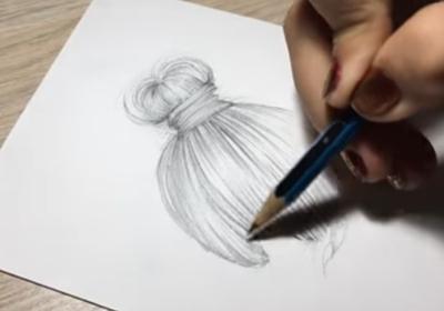 paso 4 para dibujar cabello realista