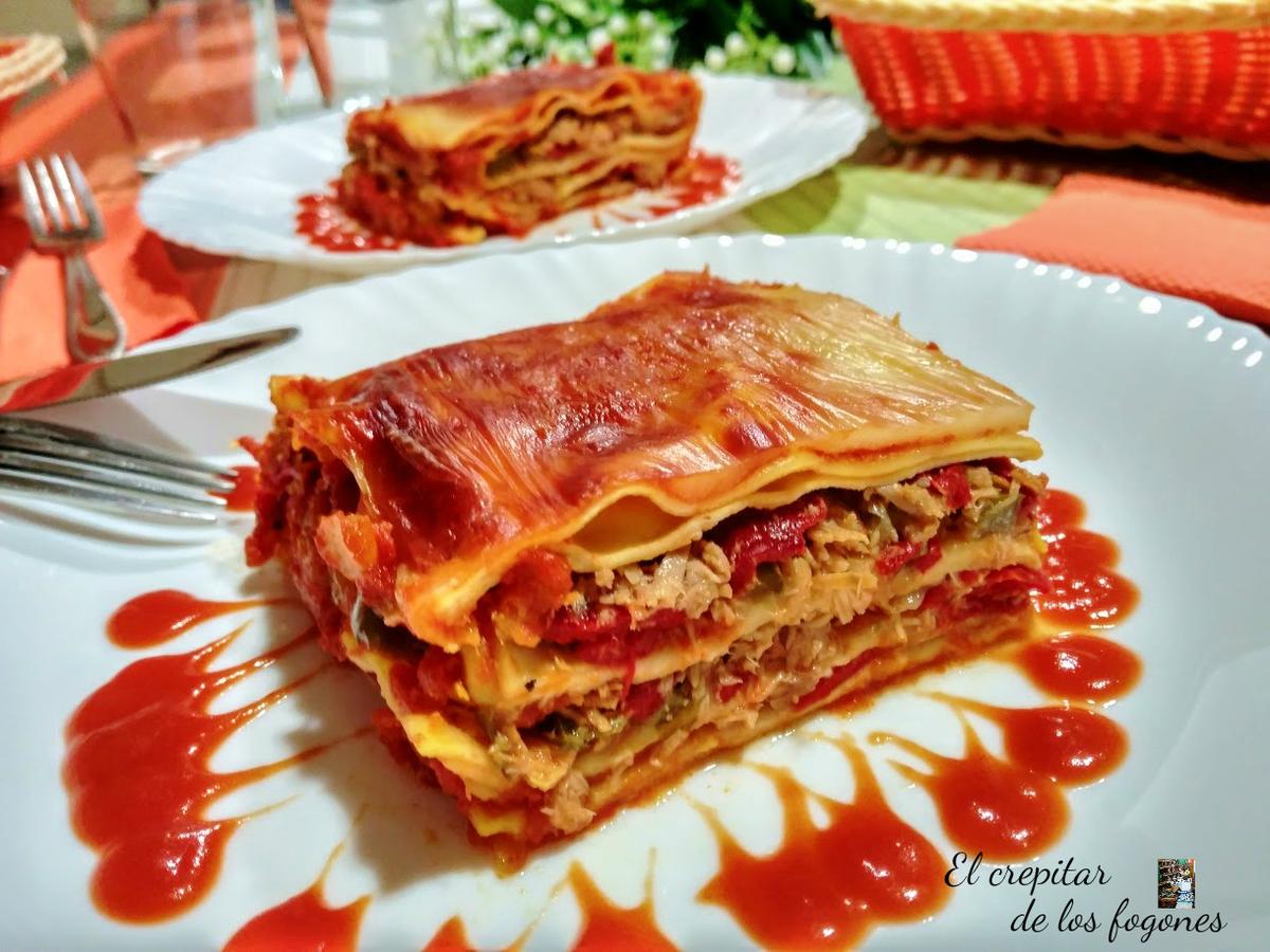 lasaña de atún