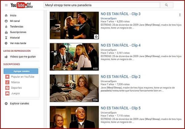 encontrar peli con youtube