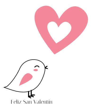 tarjeta Feliz San Valentín