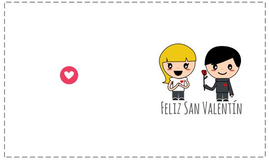 tarjeta pareja de enamorados horizontal