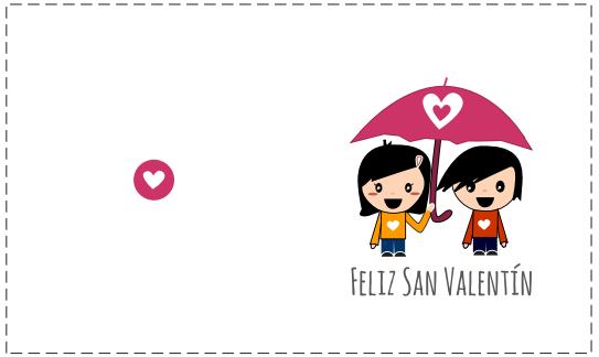tarjeta pareja enamorados para San Valentín
