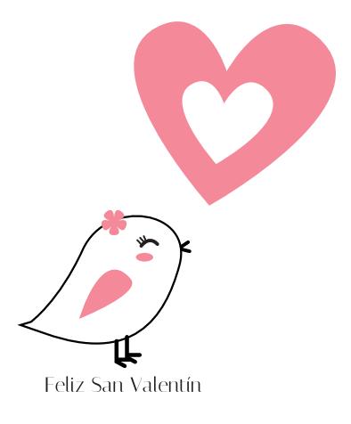 tarjeta San Valentín formato vertical