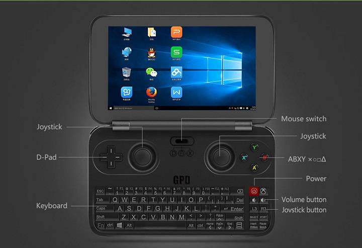 GPD Win especificaciones GPD WIN GamePad Tablet PC analisis review reseña opinion consola portatil con windows 10 4GB de RAM primera consola con Windows comprar oferta cupón de descuento potencia y rendimiento diseño dimensiones tecnicas batería emuladores juegos joysticks cruceta gamepad