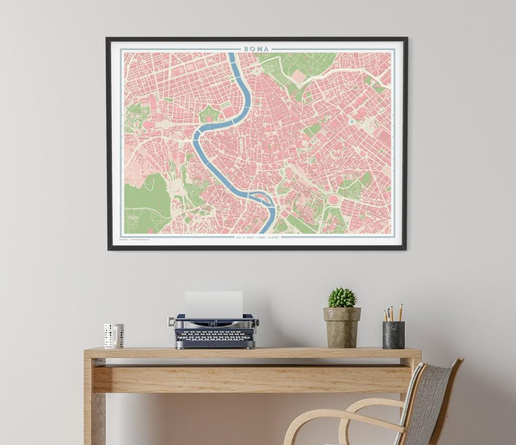 Decorar con mapas VintageRoma Geogragift