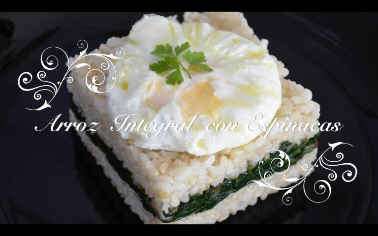 Arroz integral con espinacas
