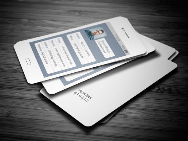 tarjeta de visita estilo telefono samsung