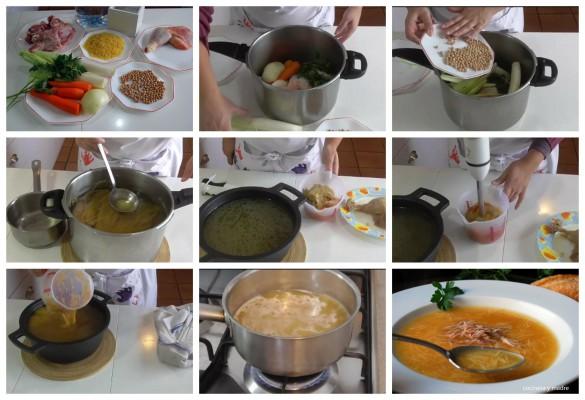 sopa-de-pollo-casera elaboración