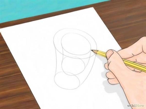 paso 3 para aprender a dibujar orejas de hombre y de mujer de perfil