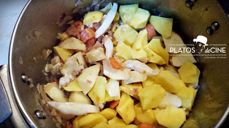 Receta tradicional sepia guisada