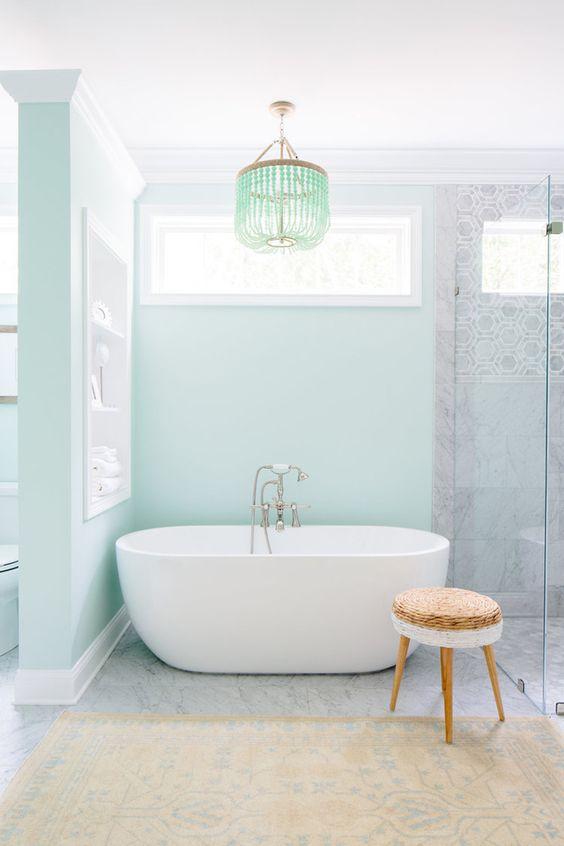 Tendencias en baños 2017 azul pastel