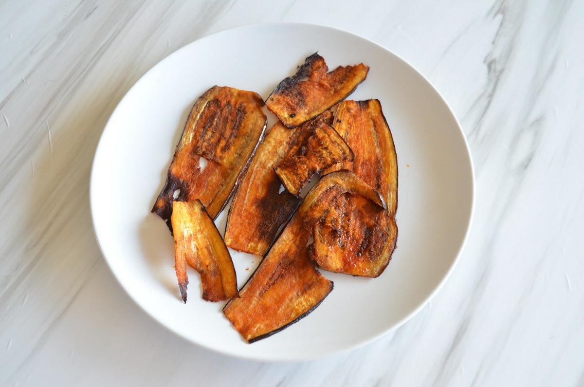 bacon vegano de berenjena