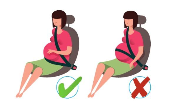 cinturon de seguridad en embarazadas