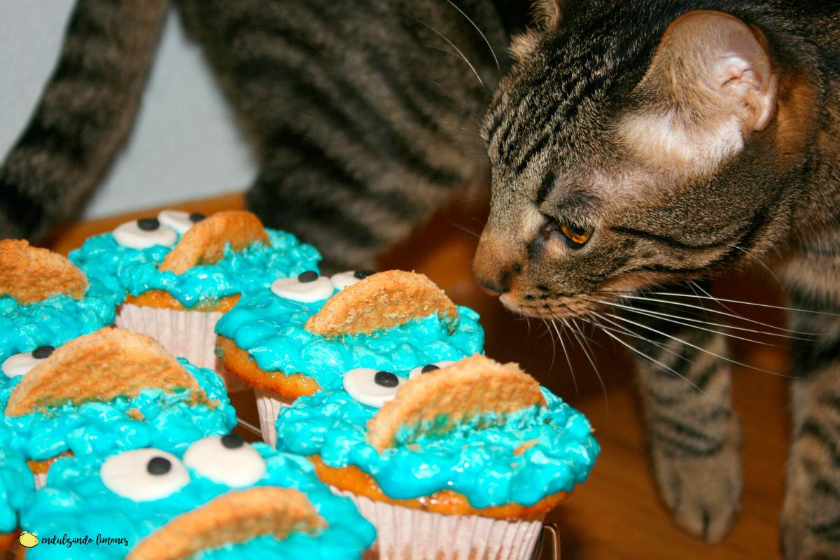 Cookie Monster Monstruo Galletas Cupcakes