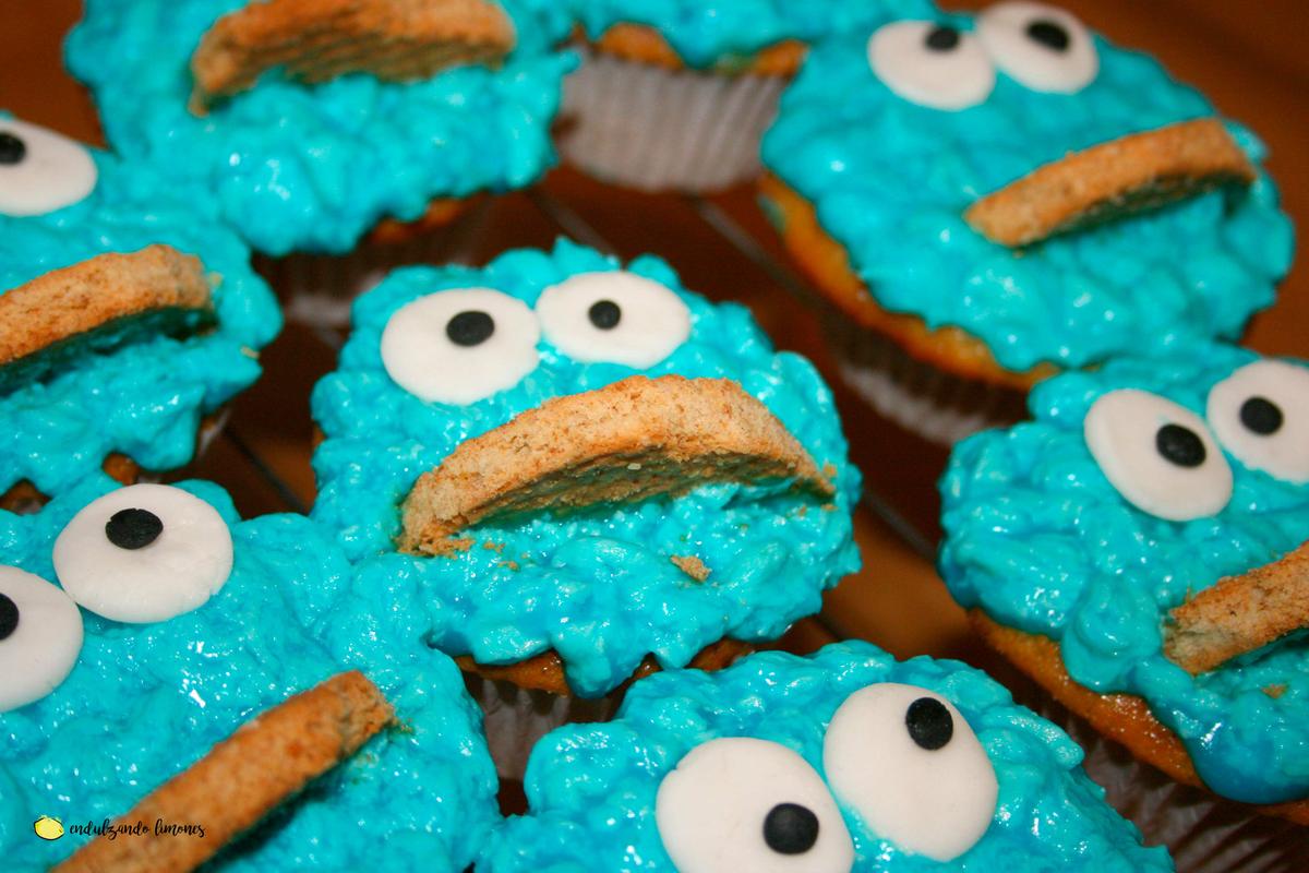 Cookie Monster Monstruo Galletas Cupcakes
