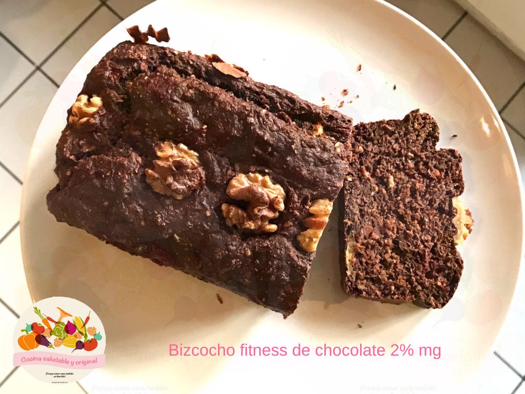 receta bizcocho fitness chocolate