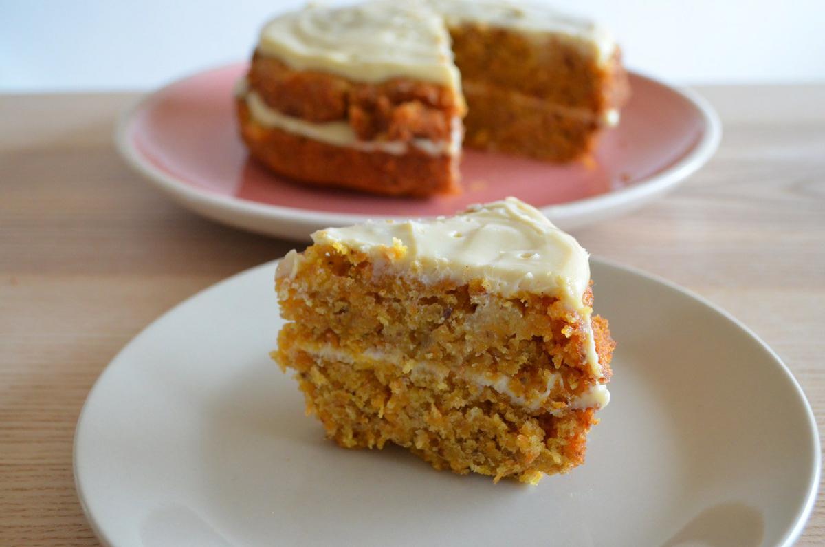 tarta de zanahoria vegana