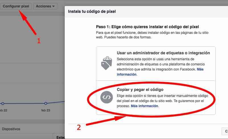 como configurar el pixel de Facebook