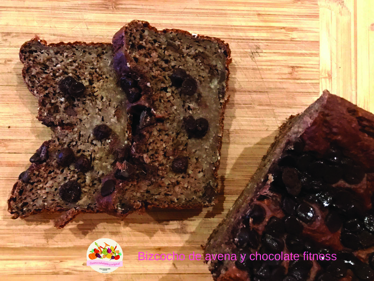 bizcocho fitness avena y chocolate