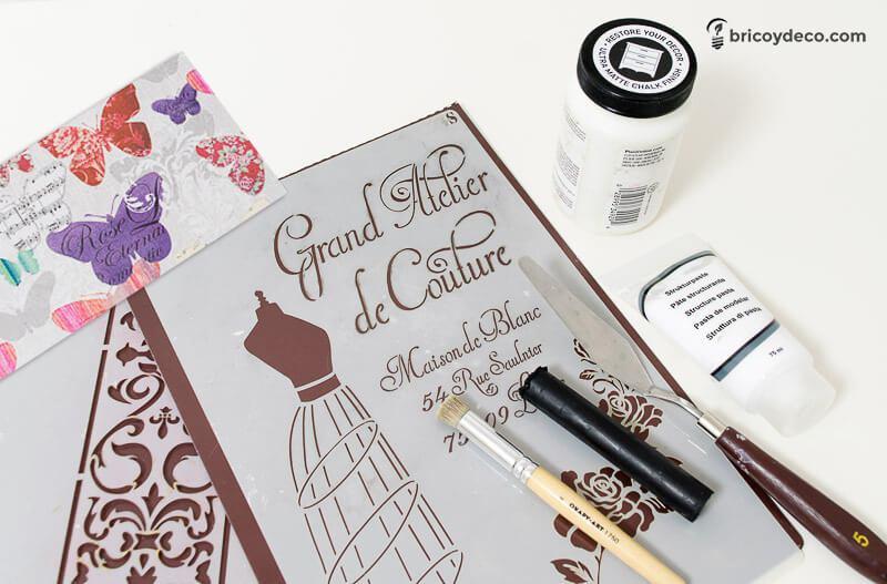 materiales para reciclar una caja de madera