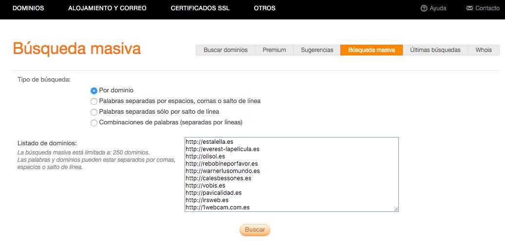 buscar dominios .es caducados