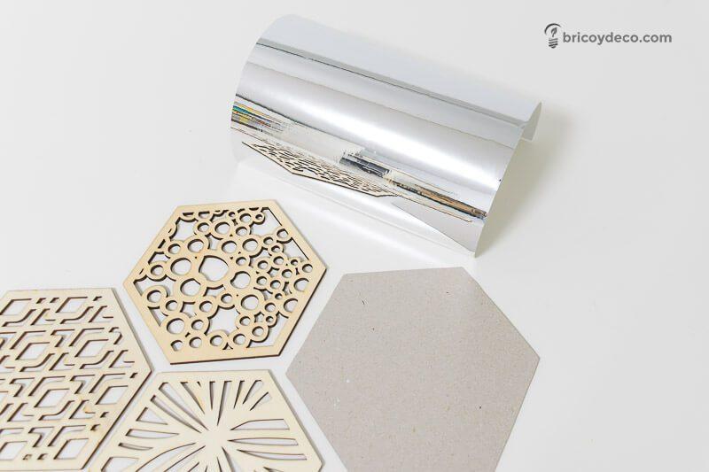 materiales para hacer un mural hexagonal decorativo