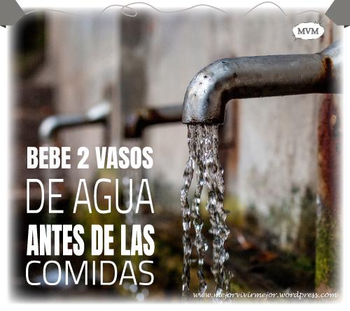 Beber agua antes de las comidas