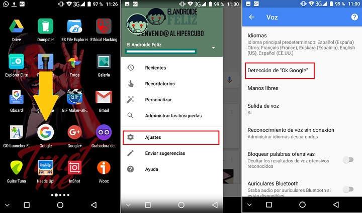 como llamar en android sin usar el teclado con el asistente virtual de OK Google activando la llamada por comandos de voz