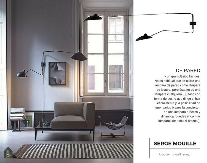 Lámpara de lectura de pared Mouille